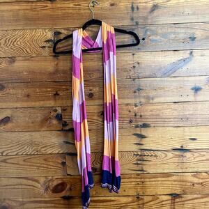 Fraas Skinny Scarf in Pink, Purple, Orange